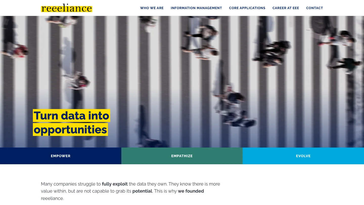 Aktuelle Startseite von reeeliance.com