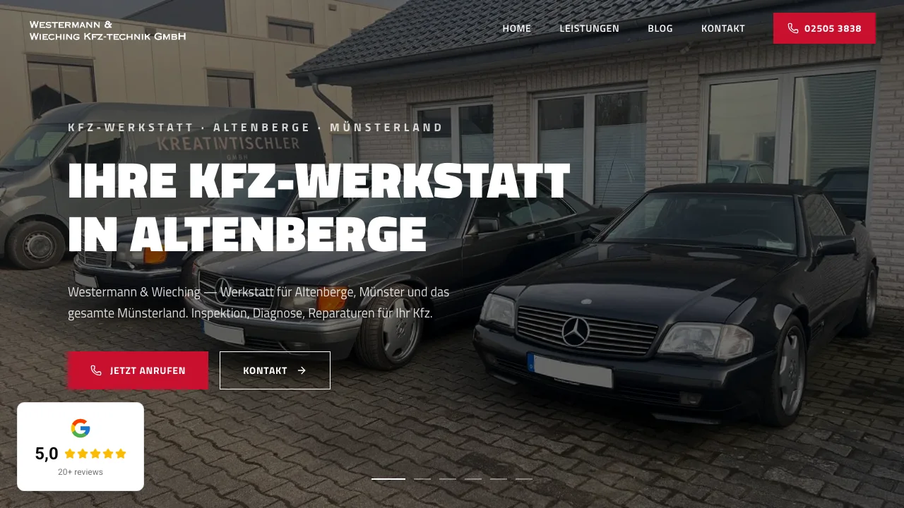 Startseite von Westermann & Wieching Kfz-Technik